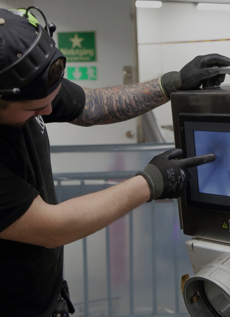 Rör inspektion hos en villa ägare